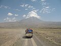 Ararat-Ağrı Dağı, View with truck driving mountiners.