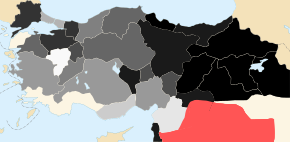 Eastern Anatolia is all close to black, but western Anatolia is more varied.
