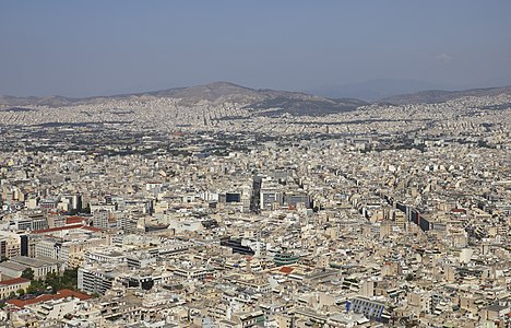 View of Athens, Greece from Lycabettus.