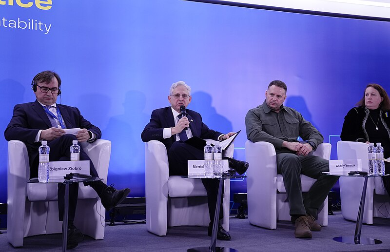 File:Attorney General Merrick B. Garland and Ambassador-at-Large for Global Criminal Justice Dr. Beth Van Schaack visits Lviv to participate at the United for Justice conference, March 3, 2023 - 52743358625.jpg