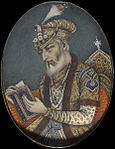 Den indiska mogulen Aurangzeb med ornamenterad turban.