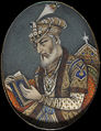 L'empereur moghol Aurangzeb portant un turban et ses ornements.
