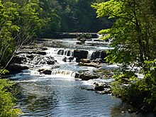 The Upper Falls seen from the bridge