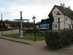 Bassett's Pole Public House and signpost - geograph.org.uk - 369725.jpg