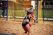 Deutsch: Beachhandball bei den Olympischen Jugendspielen 2018; Tag 6, 12. Oktober 2018; Mädchen, Platzierungsspiel um Rang 9 und 10 – Türkei-Hongkong 2:0 English: Beach handball at the 2018 Summer Youth Olympics at 12 October 2018 – Girls Women's Placement Match 9-10 – Türkei-Hong Kong 2:0