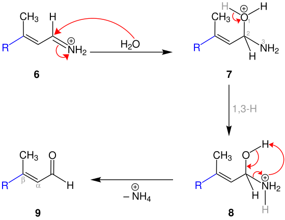 1,2-Additionsmechanismus der Benary-Reaktion, b