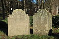 Gravestones on the church