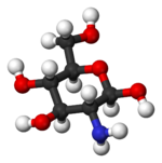 Molecuulmodel van β-D-glucosamine