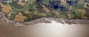 An aerial view of the eastern third of the SSSI. BlueAnchorLilstock2.jpg