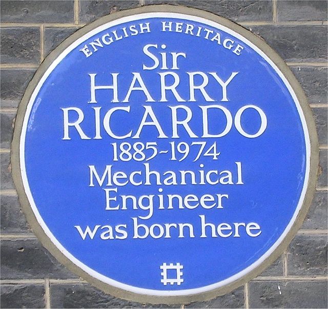 Blue plaque on 13 Bedford Square, London