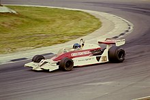 Lunger driving the BS Fabrications McLaren M26 at the 1978 British Grand Prix. Brett Lunger - Mclaren M26 at Druids at the 1978 British Grand Prix (50050519097).jpg