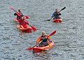 2015-03-31 Canoeists in Bristol Docks.