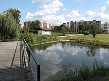 Absetzbecken, symbolische Quelle in Staaken