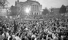 Kundgebung am Alten Garten im Oktober 1989