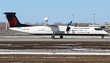Jazz Dash 8-400 in the new Air Canada Express livery