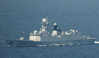 Chinese frigate <i>Yancheng</i> (546) Type 054A frigate of the PLA Navy