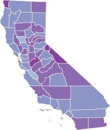 COVID-19 rolling 14day Prevalence in California by county.svg