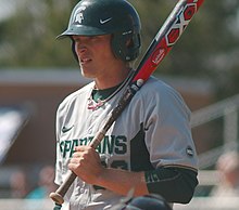 Cam Gibson with Michigan State in 2014 Cam Gibson (13945788327) (cropped).jpg