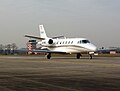 Evening departure of Cessna Citation Excel to Moscow