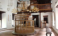 Chandeliers at Chendamangalam synagogue.jpg