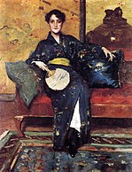 Blue Kimono, 1898 version Chase William Merritt The Blue Kimono 1888.jpg