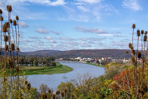 The Chemung River at Elmira, New York