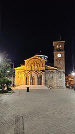 Church in village square