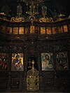 The wood-carved iconostasis at Saint Saviour Church