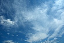 Image of cirrus clouds taken in Russia uploaded to Wikimedia Commons by user Knopik-som Cirrus cloud in Russia. img 028.jpg