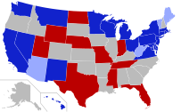 Senátoři třídy 1 USA podle státu a strany