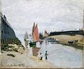 Claude Monet, 1870, Le port de Trouville (Breakwater at Trouville, Low Tide), oil on canvas, 54 x 65.7 cm, Museum of Fine Arts, Budapest