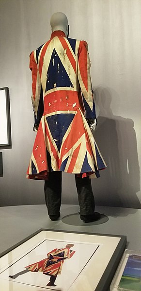 The Union Jack coat on display at the David Bowie Is exhibition in 2018.