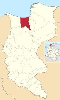 Location o the municipality an toun o Pueblo Viejo in the Depairtment o Magdalena.