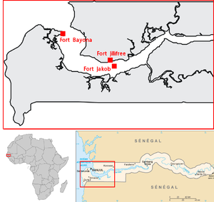 Forts coloniaux courlandais en Gambie