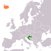 Location map for Croatia and Iceland.