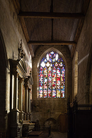 South arm of the transept of the basilica of the Holy Savior in Dinan (France)