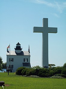 St. Clement's Island Historic District, St. Mary's County Cross and Blackistone Lighthouse Sept 09.JPG