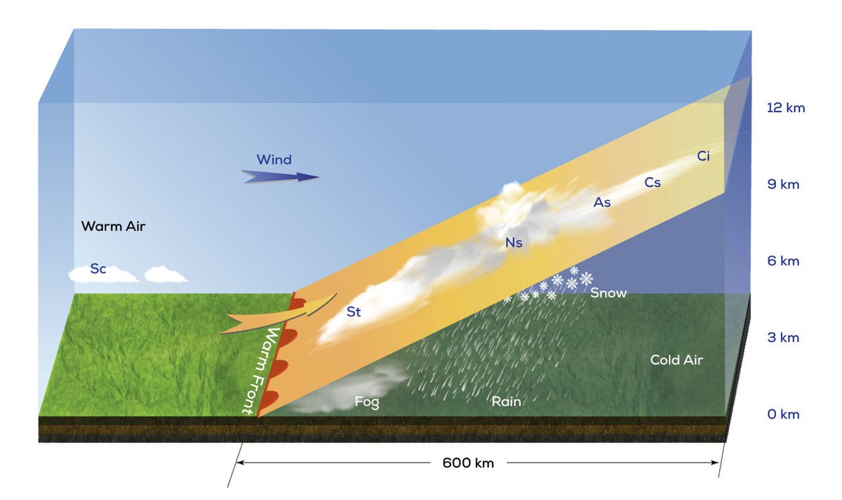 warm fronts and cold fronts