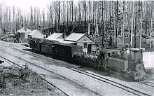 Crowes station, terminus of the Crowes railway line, was opened in 1912 and closed in 1954. Crowes Station.jpg