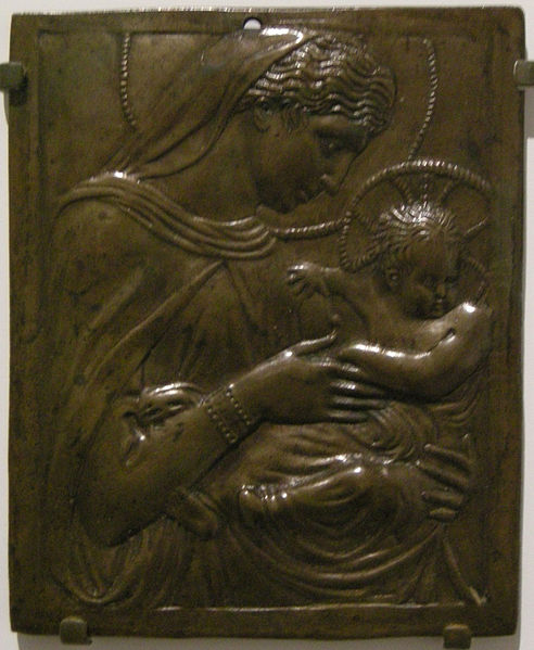 File:Da donatello, rilievo della madonna col bambino, 1386-1466 ca.JPG