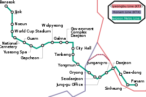 Daejeon Metro routemap.svg