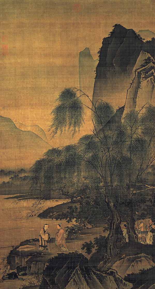 Dai Jin, Dropping a Fishing Line on the Bank of the Wei River, National Palace Museum