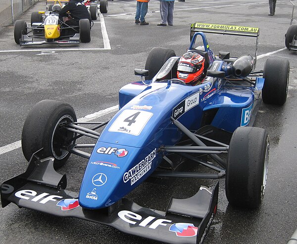 Evans at the fourth round of the 2010 Australian Drivers' Championship at Mallala.