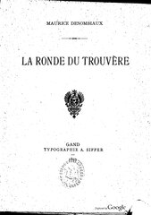 Maurice Des Ombiaux, La Ronde du Trouvère, 1893 Mission    