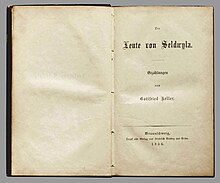 Title page from the first edition, 1856 Die Leute von Seldwyla (1856).jpg