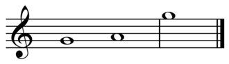 Example of a ditonic scale. Play (help*info) Ditonic scale on G.png