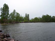 Floden Dnepr i Verkhnjodniprovsk