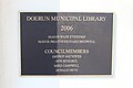 Doerun Municipal Library plaque