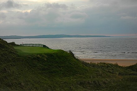 Reckon you can clear the water hazard? 14th hole at Trump Hotel Doonbeg