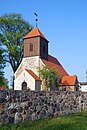 Village church with cemetery enclosure